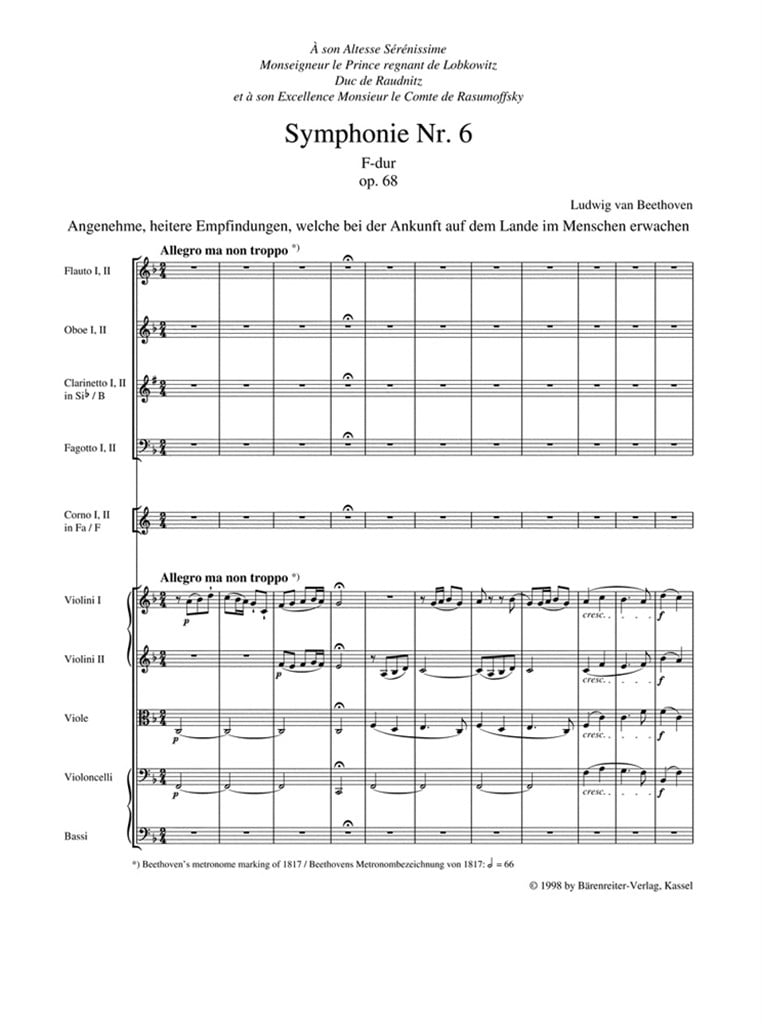 Symphony in F major No. 6 op. 68 'Pastorale'